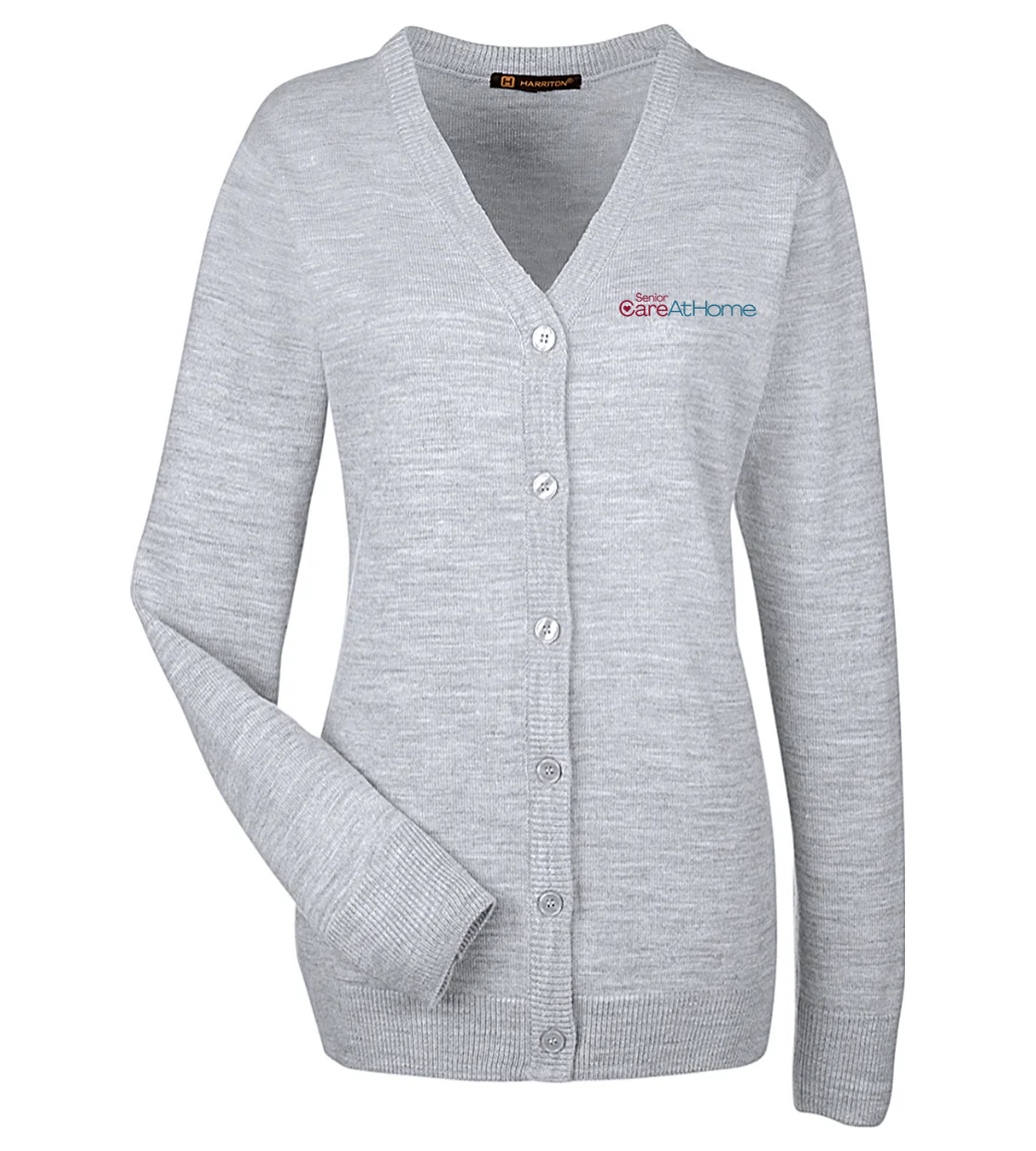 Harriton Ladies Pilbloc V-Neck Button Cardigan Sweater